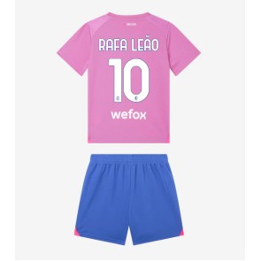 AC Milan Rafael Leao #10 Tredjeställ Barn 2023-24 Kortärmad (+ Korta byxor)